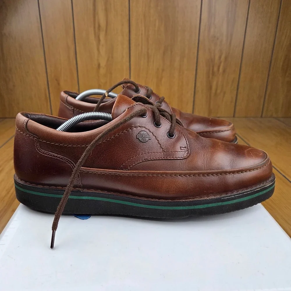 Hush Puppies The Body Shoe Antique Brown Leather Oxfords 18915 Mens 11 W Wide